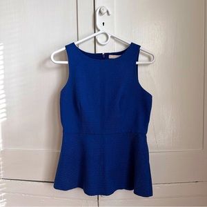 Banana Republic Peplum Tank Blue (Size 2)